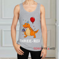 Three-Rex Shirt 3 Three rex Grey Tank Top
