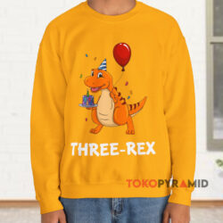Three rex Yellow Sweatshirt
