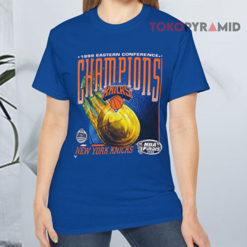 Timothee Chalamet Knicks Game 4 1999 Nba Eastern Conference Champions Blue T shirt