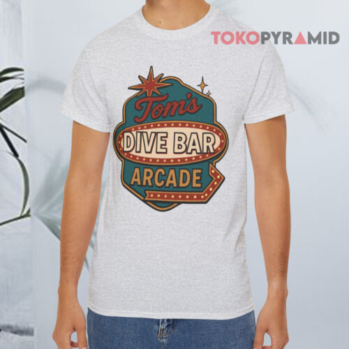 Tom's Dive Bar Arcade Grey T shirt