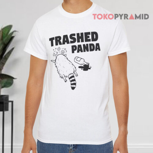 Trashed Panda White T shirt