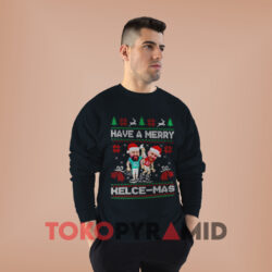 Travis Kelce And Jason Kelce Have A Merry Kelcemas Christmas Sweatshirt 3 Travis Kelce And Jason Kelce Have A Merry Kelcemas Christmas Black Sweatshirt