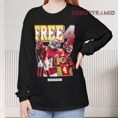 Travis Kelce Free 4 Rashee Rice Long sleeved Travis Kelce Free 4 Rashee Rice Long sleeved