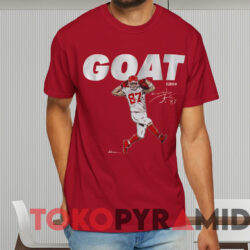 Travis Kelce Goat Signature Shirt Red T shirt