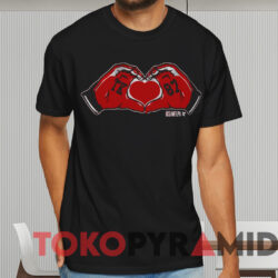 Travis Kelce Heart Hands Shirt Black T shirt