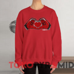 Travis Kelce Heart Hands Shirt 2 Travis Kelce Heart Hands Shirt Red Sweatshirt