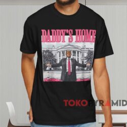Trump Pink Daddy's Home Shirt Black T shirt