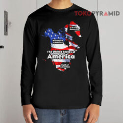 Trump The United States Of American Flag Canada Greenland Gulf Map Shirt 4 Trump The United States Of American Flag Canada Greenland Gulf Map Long sleeved