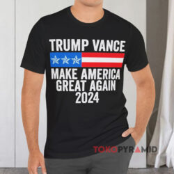 Trump Vance Make America Great Again Black T shirt