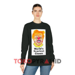 Trump World's Scariest Clown Shirt 4 Trump World’s Scariest Clown Black Long sleeved