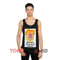 Trump World's Scariest Clown Shirt 2 Trump World’s Scariest Clown Black Tank Top
