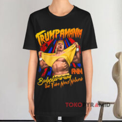 Trump Wrestling Meme Fake News Trumpamania Black T shirt