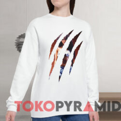 Tyla Scratch Shirt White Sweatshirt