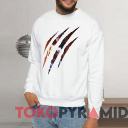 Tyla Scratch Shirt White Sweatshirt