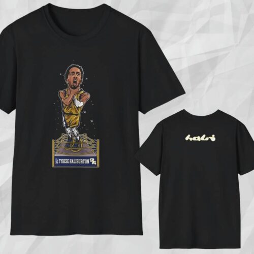 Tyrese Haliburton Wwe Shirt Black T shirt Tyrese Haliburton Wwe Shirt Black T shirt