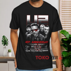 U2 45th Anniversary Thank You For The Memories T shirt Black T shirt