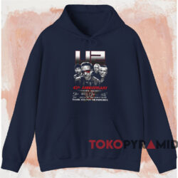 U2 45th Anniversary Thank You For The Memories T-shirt 2 U2 45th Anniversary Thank You For The Memories T shirt Navy Hoodie