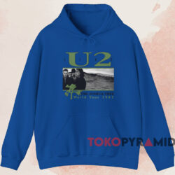 U2 The Joshua Tree World Tour 1987 T-shirt 2 U2 The Joshua Tree World Tour 1987 T shirt Blue Hoodie