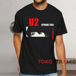 U2 USA Spring 1983 Tour T-shirt 1 U2 Usa Spring 1983 Tour T shirt Black T shirt