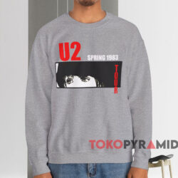 U2 USA Spring 1983 Tour T-shirt 3 U2 Usa Spring 1983 Tour T shirt Grey Sweatshirt