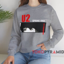 U2 USA Spring 1983 Tour T-shirt 4 U2 Usa Spring 1983 Tour T shirt Grey Sweatshirt