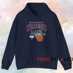 UConn Huskies 2024 NCAA Men's Basketball National Champions Core Shirt 2 Uconn Huskies 2024 Ncaa Men's Basketball National Champions Core Shirt Navy Hoodie
