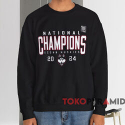 Uconn Huskies 2024 Ncaa Men's Basketball National Champions Schedule Shirt Black Sweatshirt