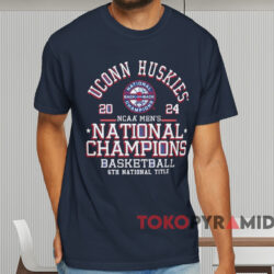 Uconn Huskies 6th National Title 2024 Ncaa Men’s Basketball National Champions Shirt Navy T shirt