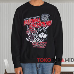 Uconn Huskies Back To Back 2024 Ncaa Men's Basketball National Champions Shirt Black Sweatshirt