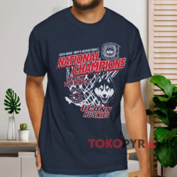 Uconn Huskies Back To Back 2024 Ncaa Men's Basketball National Champions Shirt Navy T shirt