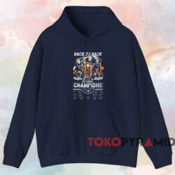 Uconn Huskies Back To Back National Champions 2024 Shirt Navy Hoodie