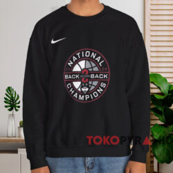 Uconn Huskies Back To Back Ncaa Men's Basketball National Champions Celebration Logo Shirt Black Sweatshirt