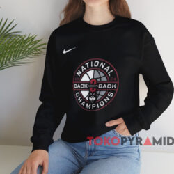 Uconn Huskies Back To Back Ncaa Men's Basketball National Champions Celebration Logo Shirt Black Sweatshirt