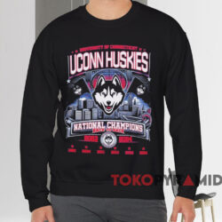 Uconn Huskies University Of Connecticut National Champions 2024 Back To Back Shirt 4 Uconn Huskies University Of Connecticut National Champions 2024 Back To Back Shirt Black Sweatshirt