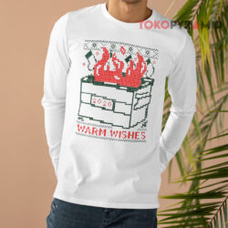 Ugly Christmas Warm Wishes Dumpster Fire Long sleeved
