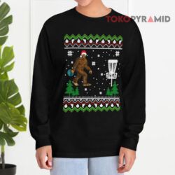 Ugly Disc Golf Christmas BigFoot Playing Golf Sweatshirt 4 Ugly Disc Golf Christmas Bigfoot Playing Golf Long sleeved