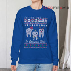 Ugly Oh Christmas Teeth Blue Sweatshirt