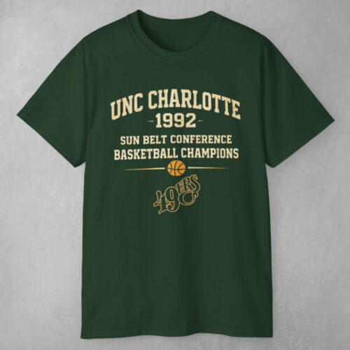 Unc Charlotte 1992 Sun Belt Conference Basketball Champions Vintage T shirt