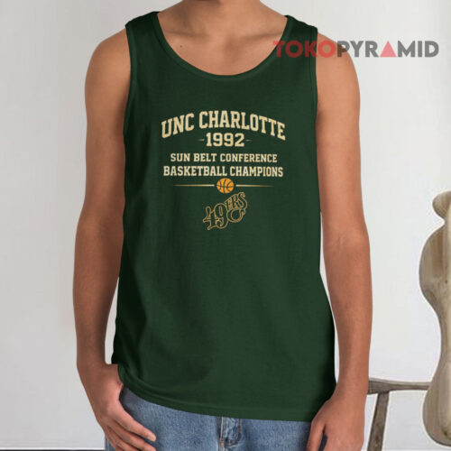Unc Charlotte 1992 Sun Belt Conference Basketball Champions Vintage Tank Top