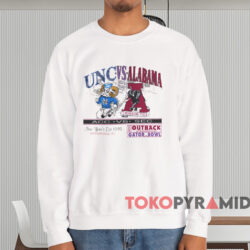 UNC vs Alabama Gator Bowl Shirt 3 Unc Vs Alabama Gator Bowl Shirt White Sweatshirt