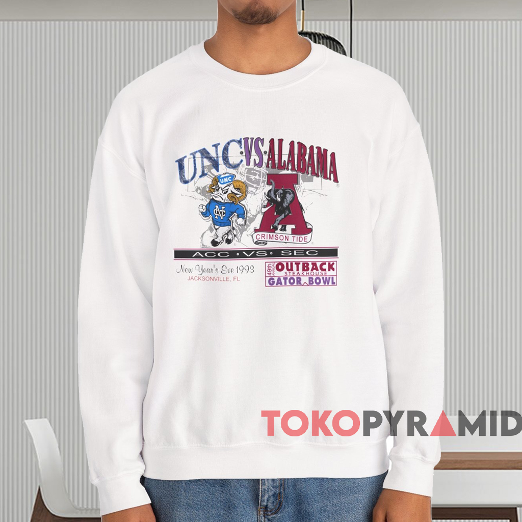 Unc Vs Alabama Gator Bowl Shirt White Sweatshirt Unc Vs Alabama Gator Bowl Shirt White Sweatshirt
