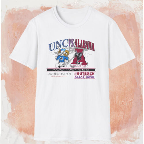 Unc Vs Alabama Gator Bowl Shirt White T shirt Unc Vs Alabama Gator Bowl Shirt White T shirt