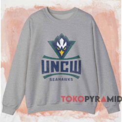 Unc Wilmington Seahawks Primary Logo Shirt Grey Sweatshirt