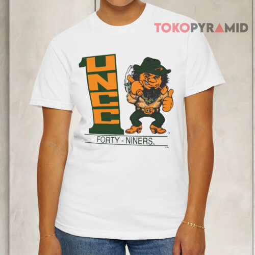 Uncc Forty Niners Vintage White T shirt Uncc Forty Niners Vintage White T shirt