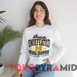 Undefeated Michigan National Champions Shirt 2 Undefeated Michigan National Champions Shirt White Sweatshirt