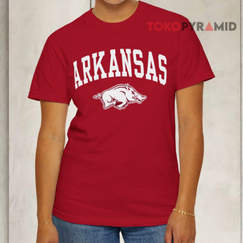 University Of Arkansas Logo Red T shirt