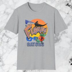 University Of Florida Gators Mascot Sunset Shirt Grey T shirt