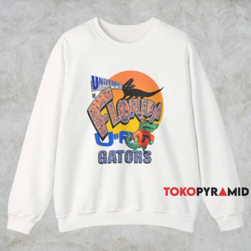 University Of Florida Gators Mascot Sunset Shirt White Sweatshirt University Of Florida Gators Mascot Sunset Shirt White Sweatshirt