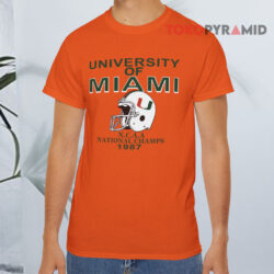 University Of Miami Ncaa National Champs 1987 Shirt