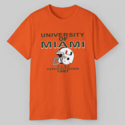 University Of Miami Ncaa National Champs 1987 T shirt
